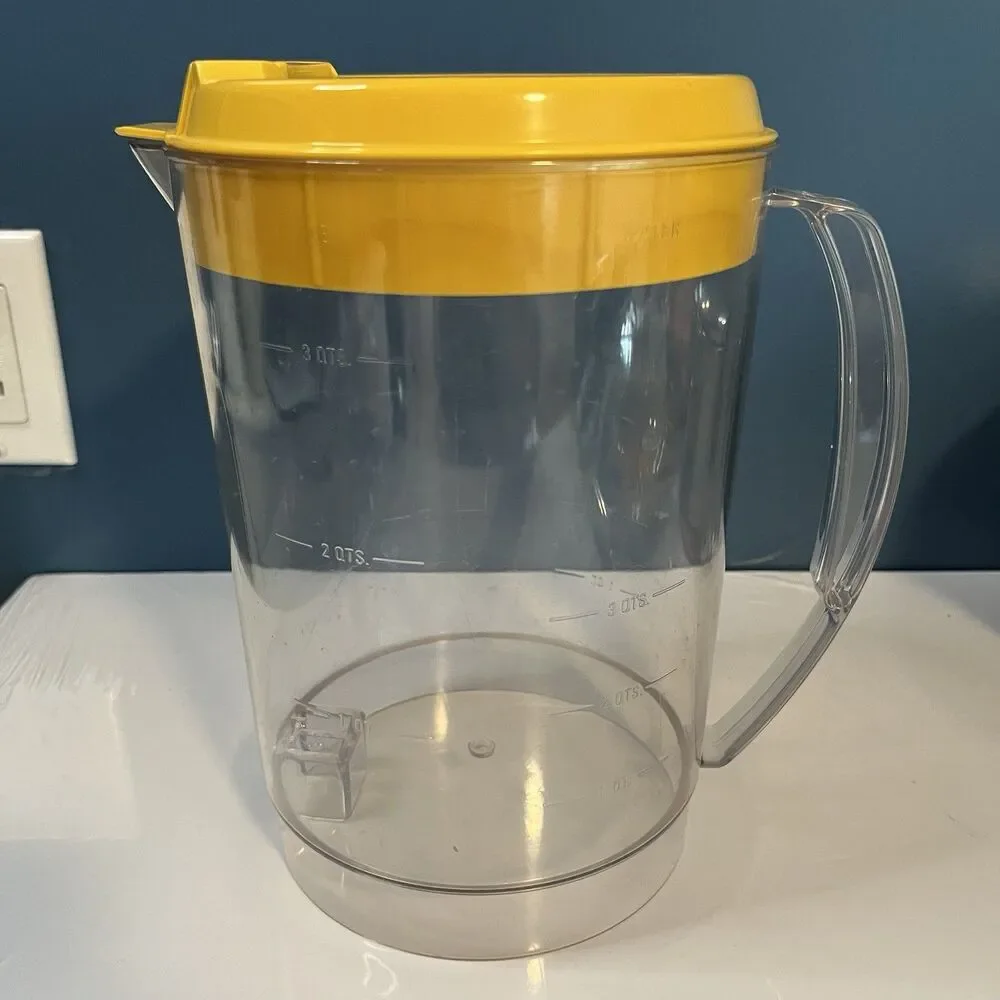 Mr Coffee Iced Tea Maker TM3.5 Replacement Pitcher Yellow Lid 3 Quart Plastic